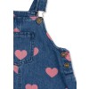 Jeanssalopettekleedje met hartjes - Magot overall dress con coeur pink - maat 110-116 (Wenslijst Odette J.)